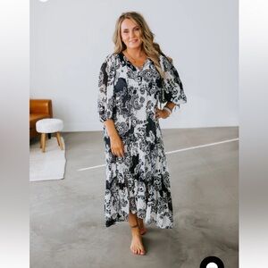 Love Stitch Boho Printed Dress